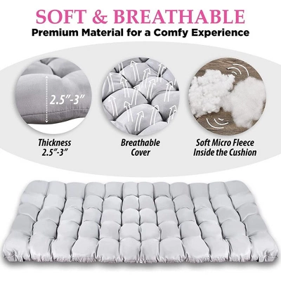 Zone Tech Set Of 2 Folding Outdoor Camping Travel Cot And Cot Pad - Classic Grey Lightweight Portable Heavy Duty Adult & Kids Travel Cot And Cushion 5 Zone Tech Set Of 2 Folding Outdoor Camping Travel Cot And Cot Pad - Classic Grey Lightweight Portable Heavy Duty Adult & Kids Travel Cot And Cushion - Image 3