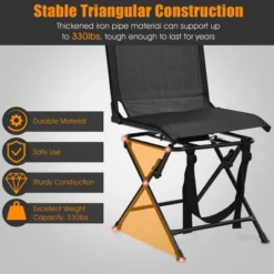 Costway Folding 360° Silent Swivel Hunting Chair Blind Chair All-weather Outdoor -OUTSUNNY Sales GUEST 7144edd0 25ee 4eb3 9998 fe13a3c6bc37
