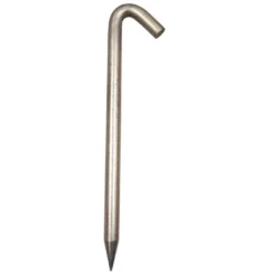 Moose Supply ASTM Standard Steel Tent Hook Stakes Heavy Duty Anchor For Tents, Inflatables, Tarps And More, 1" Diameter X 18" Length, Silver -OUTSUNNY Sales GUEST 72f76aae d46e 4c36 b930 762aba22dab9