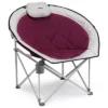CORE Set Of 2 Oversized Padded Round Moon Outdoor Camping Folding Chair & 6-Person Family Outdoor Camping Cabin Tent With Screened Walls, Wine -OUTSUNNY Sales GUEST 73af1a59 458d 4f5f a129 40affa3d8037