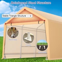 Costway 9x17 Ft Heavy Duty Carport Canopy PE Car Tent Steel Outdoor Garage Shelter 17 Costway 9x17 Ft Heavy Duty Carport Canopy PE Car Tent Steel Outdoor Garage Shelter -OUTSUNNY Sales GUEST 76e40f50 f366 47cc 8ce4 b4d3e66d7cdf