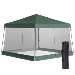 Outsunny 12' X 12' Pop Up Canopy, Foldable Canopy Tent With Carrying Bag, Mesh Sidewalls And 3-Level Adjustable Height For Outdoor, Garden, Patio, Party -OUTSUNNY Sales GUEST 79265191 310a 479a 87fd 27eb87a1b210