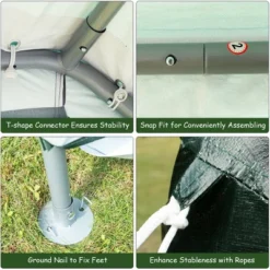 Costway 8'x14' Patio Tent Carport Storage Shelter Shed Car Canopy Heavy Duty Green -OUTSUNNY Sales GUEST 7cc50d92 ae66 4168 9a55 9ceb7af438ec