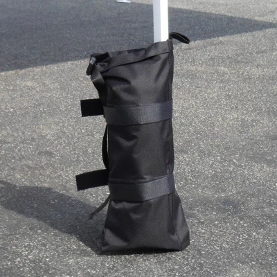 Z-Shade 4 Instant Outdoor Canopy Tent Shelter Wrap Around Leg Weight Bags With Hook And Loop Straps For Securing Down Tents, Black 3 Z-Shade 4 Instant Outdoor Canopy Tent Shelter Wrap Around Leg Weight Bags With Hook And Loop Straps For Securing Down Tents, Black