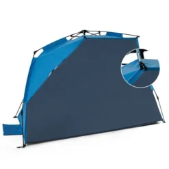 Leedor Outdoor Automatic Pop Up Sun Shade Canopy 4 People Beach Shelter Tent Light Teal Blue -OUTSUNNY Sales GUEST 7f615fa9 0205 419c 8991 006cf1a7661f