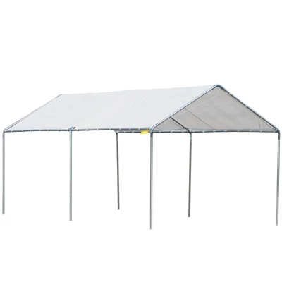 Outsunny 10'x20' Carport Heavy Duty Galvanized Car Canopy With Included Anchor Kit, 3 Reinforced Steel Cables 8 Outsunny 10'x20' Carport Heavy Duty Galvanized Car Canopy With Included Anchor Kit, 3 Reinforced Steel Cables - Image 6
