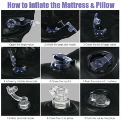 Costway Inflatable Car Air Backseat Mattress Flocking Travel SUV Camping Pad Pill & Pump -OUTSUNNY Sales GUEST 84c9ca2f 4635 4cdb 960c a171a34b7d30