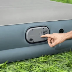 Bestway AlwayzAire 14" Inflatable Air Mattress 2 Person Queen-Sized Indoor Bed With Rechargeable USB Electric Built-In Pump, Gray -OUTSUNNY Sales GUEST 8740671d d495 4d1a 9fa5 6f0f02306191