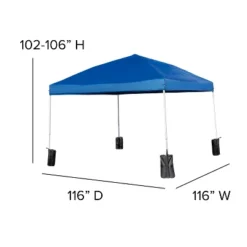 Flash Furniture 10'x10' Pop Up Event Straight Leg Canopy Tent With Sandbags And Wheeled Case -OUTSUNNY Sales GUEST 875f7d06 aec9 4dcb b998 2ed8986e85bd