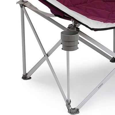 CORE Set Of 2 Oversized Padded Round Moon Outdoor Camping Folding Chair & 11-Person Family Outdoor Camping Cabin Tent With Screen Room 6 CORE Set Of 2 Oversized Padded Round Moon Outdoor Camping Folding Chair & 11-Person Family Outdoor Camping Cabin Tent With Screen Room - Image 4