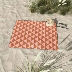 June Journal Triangular Lines In Terracotta Picnic Blanket - Deny Designs -OUTSUNNY Sales GUEST 886d702e 3624 4dad a510 51bd9d7e2ec7