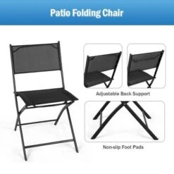 Costway Set Of 4 Outdoor Patio Folding Chairs Camping Deck Garden Pool Beach Furniture -OUTSUNNY Sales GUEST 8ba88422 f83a 4c62 b81c 111248aeec6b