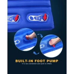 KingCamp Extra Thick 3.93" Double Sleeping Pad Camping Mattress, 2-Person Lightweight Inflatable Air Mat For Backpacking/Hiking, 76" X 54," Blue -OUTSUNNY Sales GUEST 8d11085d b496 417d 8b80 42143a421d41