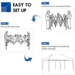 Costway 10'x20' Pop Up Canopy Tent Folding Heavy Duty Sun Shelter Adjustable W/Bag -OUTSUNNY Sales GUEST 8e8dc1d7 f3c0 4c8c 9ad4 04a2c7e0e1c1