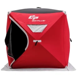 Costway Portable Pop-up 2-person Ice Shelter Fishing Tent Shanty W/ Bag Ice Anchors Red -OUTSUNNY Sales GUEST 93e56f63 551d 4b67 9c6f 383bc2a4d207