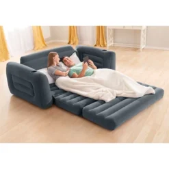 Intex Queen Size Inflatable Pull-Out Sofa Bed Sleep Away Futon Couch, Dark Gray -OUTSUNNY Sales GUEST 948b5fc6 de01 4b32 a4d6 27b74335a573