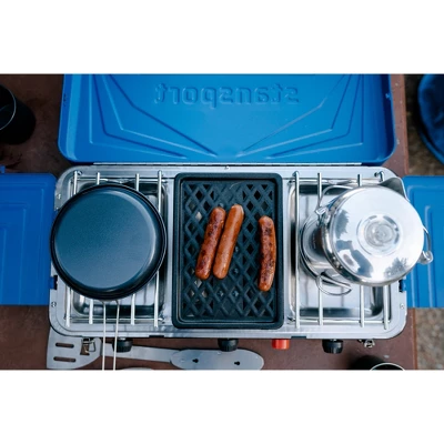 Stansport Double Burner And Grill Propane Stove Blue 9 Stansport Double Burner And Grill Propane Stove Blue - Image 7