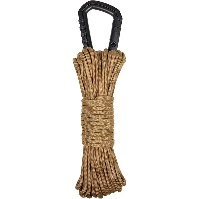 Gear Aid 50 Ft. Heavy Duty Fire Strand 550 Paracord With Carabiner - Coyote 2 Gear Aid 50 Ft. Heavy Duty Fire Strand 550 Paracord With Carabiner - Coyote