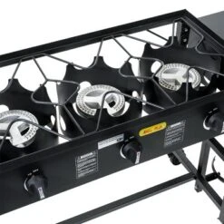 Barton 87,000 BTU 3-Burner Outdoor Propane Grill Camp Stove Side Table W/ Wheel (4) Hook Utensil Holder, Black -OUTSUNNY Sales GUEST 989fa534 5f5f 4252 aba8 ab5f7404a676