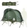 Costway 1-Person Outdoor Camping Tent Cot Elevated Compact Tent Set W/ External Cover