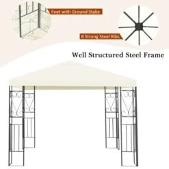 Tangkula 10'x10'Outdoor Canopy Gazebo Art Steel Frame Party Patio Large Canopy Gazebo -OUTSUNNY Sales GUEST 9e6acf4d b25a 4bd2 8f80 ea5fee67c7cd