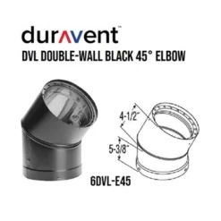 DuraVent 6DVL-E45 DVL Galvanized Steel/Stainless Steel Double Wall Wood Burning Stove 45 Degree Elbow Connector, 6 Inch Diameter 8 DuraVent 6DVL-E45 DVL Galvanized Steel/Stainless Steel Double Wall Wood Burning Stove 45 Degree Elbow Connector, 6 Inch Diameter -OUTSUNNY Sales GUEST a32fceac 3a5c 4db1 a4f7 2e7d2e2b86d0