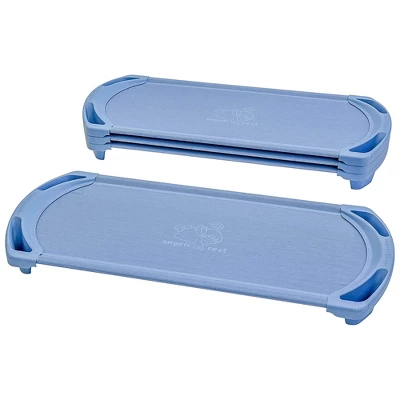 Angeles SpaceLine Kids Toddler Size Portable Nestable Stackable Nap Cots For Home, Daycare, And Preschool, Wedgewood Blue (4 Pack) 3 Angeles SpaceLine Kids Toddler Size Portable Nestable Stackable Nap Cots For Home, Daycare, And Preschool, Wedgewood Blue (4 Pack)