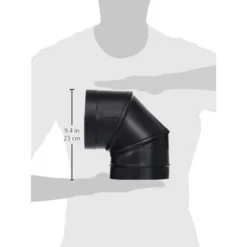 DuraVent DuraBlack 6 Inch 24 Gauge 430 Stainless Steel Easy Installation Single Wall Wood Burning Stove 90 Degree Elbow Connector, Black 7 DuraVent DuraBlack 6 Inch 24 Gauge 430 Stainless Steel Easy Installation Single Wall Wood Burning Stove 90 Degree Elbow Connector, Black -OUTSUNNY Sales GUEST aa3830d9 25aa 4595 bdc5 2aca2ff73bb2