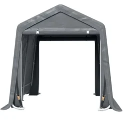 Outsunny Garden Storage Tent, Heavy Duty Bike Shed, Patio Storage Shelter W/ Metal Frame And Double Zipper Doors, Dark Grey -OUTSUNNY Sales GUEST ab1819bc 77dc 4d75 9789 84df4f41a08f