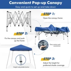 Costway 10x10ft Patio Outdoor Instant Pop-up Canopy Slanted Leg UPF50+ Sun Shelter -OUTSUNNY Sales GUEST af04bdb5 d3af 48a9 b1ec 141fcabb75d7