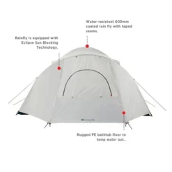 Outbound 8 Person 3 Season Lightweight Dome Camping Tent, Room Divider, Heavy Duty 600mm Coated Blackout Rainfly And Zip Up Carrying Bag, White/Gray -OUTSUNNY Sales GUEST afe962e1 890b 4833 8caa 55e372b4a799