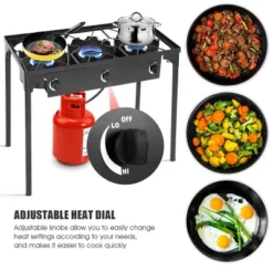 Costway Portable Propane 225,000-BTU 3 Burner Gas Cooker Outdoor Camp Stove BBQ -OUTSUNNY Sales GUEST b3e7a509 006c 4d65 9099 99d9833f44e3