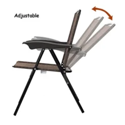 Costway 4PCS Folding Sling Chairs Steel Armrest Patio Garden Camping W/Adjustable Back 14 Costway 4PCS Folding Sling Chairs Steel Armrest Patio Garden Camping W/Adjustable Back -OUTSUNNY Sales GUEST b4dd09ec 722e 4873 96c2 05397431a842