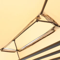 Outsunny 3 Person Patio Swing Chair, Gazebo Swing With Double Tier Canopy, Cushioned Seat, Mesh Sidewalls -OUTSUNNY Sales GUEST b5827e4b f1e3 421e b729 e2b23682c35b