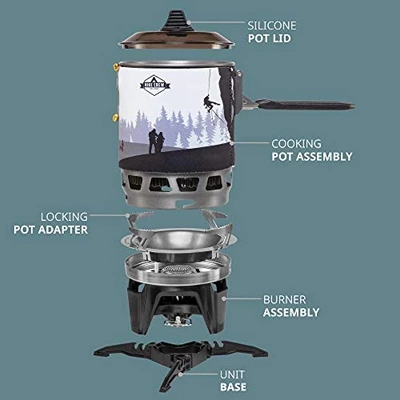 Hike Crew Portable All-In-One Outdoor Cooking System With Stove & Pot 3 Hike Crew Portable All-In-One Outdoor Cooking System With Stove & Pot