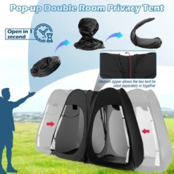 Costway Outdoor 7.5FT Portable Pop Up Shower Privacy Tent Dressing Changing Room Camping -OUTSUNNY Sales GUEST c01a0705 7a58 4ab6 b283 4dc6c013a557