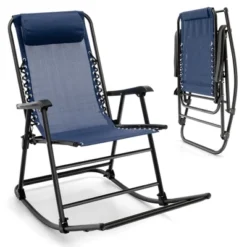 Costway Patio Camping Rocking Chair Folding Rocker Footrest Lightweight Outdoor RedNavyBeigeGreyBlue -OUTSUNNY Sales GUEST c19c1528 aeca 4fa1 8346 5907e8c08c55