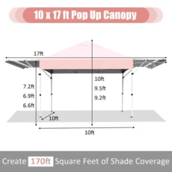 Tangkula 10x17ft Pop Up Canopy 3 Height Adjustment Folding Tent With Roller Bag 19 Tangkula 10x17ft Pop Up Canopy 3 Height Adjustment Folding Tent With Roller Bag -OUTSUNNY Sales GUEST c2cd0d44 0da4 449b ad4a 09372da559c6