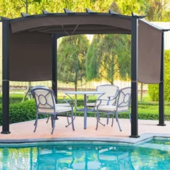 Tangkula Outdoor Retractable Pergola 10 X 10ft Patio Pergola Gazebo Sun Shade Shelter Canopy W/Heavy Duty Steel Frame For Beach -OUTSUNNY Sales GUEST c36b95f4 3f7a 466e 8eab 727b509d834e