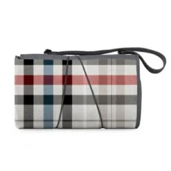 Oniva Blanket Tote Outdoor Carnaby Street Collection Picnic Blanket XL - Gray With Blue & Red Accents -OUTSUNNY Sales GUEST c417caed 2d64 47a1 977b f0aaef5c2b38