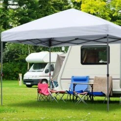 SUGIFT 10 Ft. X 10 Ft. White Instant Canopy Pop Up Tent With Carry Bag -OUTSUNNY Sales GUEST c550b0bc 3b9d 4272 90aa 676b036023a3