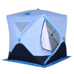 Outsunny 4 Person Ice Fishing Shelter With Padded Walls, Thermal Waterproof Portable Pop Up Ice Tent With 2 Doors, Light Blue 10 Outsunny 4 Person Ice Fishing Shelter With Padded Walls, Thermal Waterproof Portable Pop Up Ice Tent With 2 Doors, Light Blue -OUTSUNNY Sales GUEST c91d1475 a3c2 4cf9 9c96 f6ee43c567cd