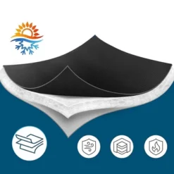 Zone Tech 2 Pack Double Camping Sleeping Bag W/Pillows Lightweight Waterproof Adult & Kids Sleeping Bag Converts Into 2 Single -Camping, Hiking.