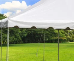 Party Tents Direct Weekender Outdoor Canopy Pole Tent, White, 20 Ft X 20 Ft -OUTSUNNY Sales GUEST ca180907 8b87 48bd b3ef 5e7881d4ae2a