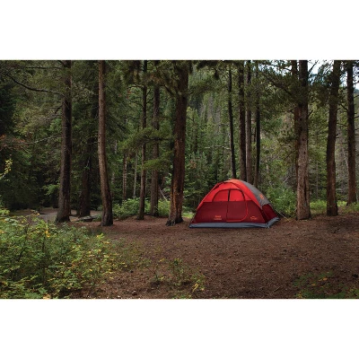 Coleman Flatwoods II 4 Person Tent - Red 8 Coleman Flatwoods II 4 Person Tent - Red - Image 6