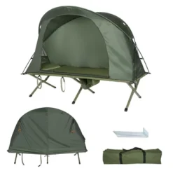 Costway 1-Person Outdoor Camping Tent Cot Elevated Compact Tent Set W/ External Cover -OUTSUNNY Sales GUEST cc1276ea 03bc 4ff0 878e 11758a849a88