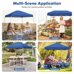 Costway 10x10ft Patio Outdoor Instant Pop-up Canopy Slanted Leg UPF50+ Sun Shelter -OUTSUNNY Sales GUEST cc633972 5fee 495e 8f0d 13227114c2bf
