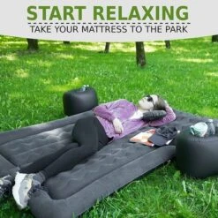Zone Tech Car Trunk Inflatable Air Mattress - Air Pump Flocking Back Seat Mattress Bed With 2 Inflatable Pillows For Travel Camping Family Outing -OUTSUNNY Sales GUEST ccadf303 53bd 4de3 b96d 501688127bb0