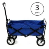 Mac Sports Collapsible Folding Steel Frame Outdoor Garden Wagon, Blue (3 Pack) -OUTSUNNY Sales GUEST d0bfb332 58b6 4488 9e20 5046d08af236