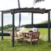 Tangkula Outdoor Retractable Pergola 10 X 10ft Patio Pergola Gazebo Sun Shade Shelter Canopy W/Heavy Duty Steel Frame For Beach -OUTSUNNY Sales GUEST d37ee6f0 608f 407a 85c8 6bbbca89072b